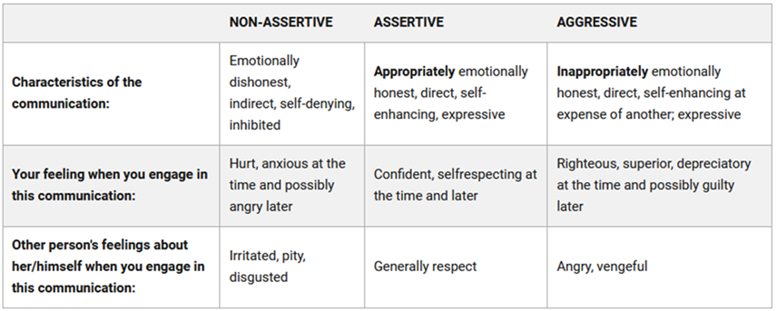 assertive behaviour